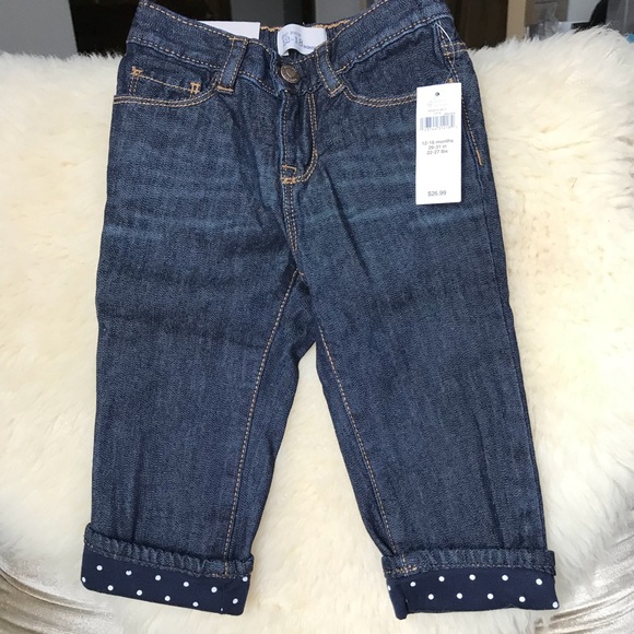 GAP Other - GAP Kids Girls Jeans w Polka Dots NWT, 12-18m